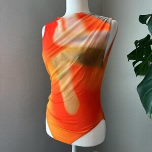 NWT Zara Abstract Mesh Bodysuit